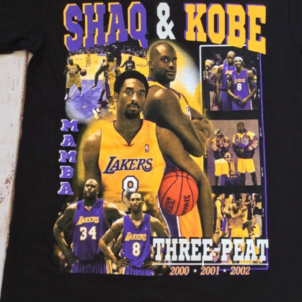 Shaq and Kobe Tee in Black (Unisex)